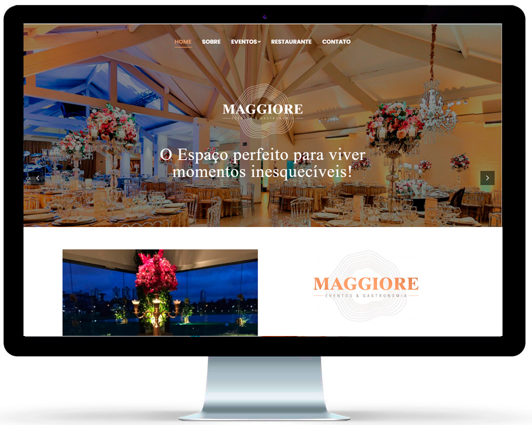 Website em Wordpress - Maggiore Eventos e Gastronomia